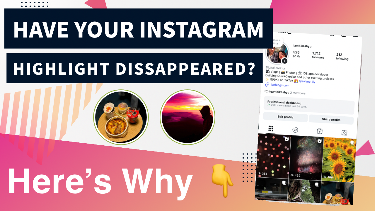 Have Your Instagram Story Highlights Disappeared? Here’s Why 👇 1 Have Your Instagram Story Highlights Disappeared? Here’s Why 👇